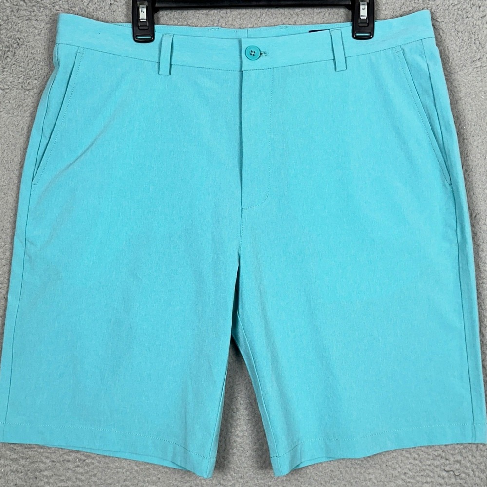 Vineyard Vines Shorts Mens 36 Performance Breaker Turquoise Chino Golf Stretch